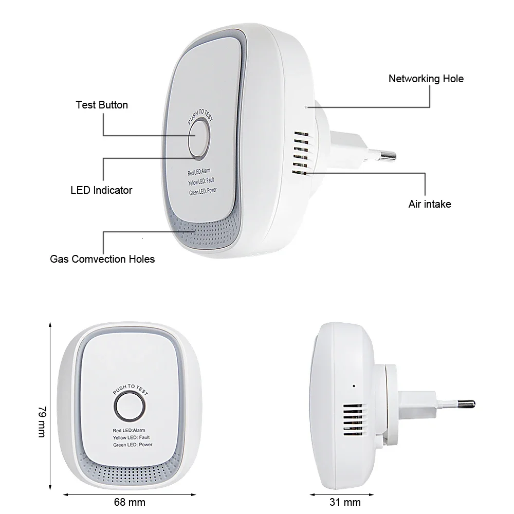 HEIMAN Zigbee Tuya combustible gas sensor natural GAS Leakage lpg leak detector fire Security alarm system safety smart home