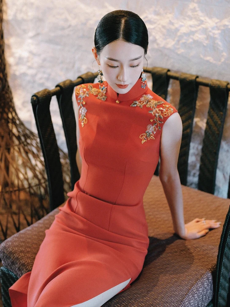 

Young Sle Chinese New Wedding Dr Svel Marriage Return Flag Robe Autumn Wedding Ceremony Cus Made Skirt