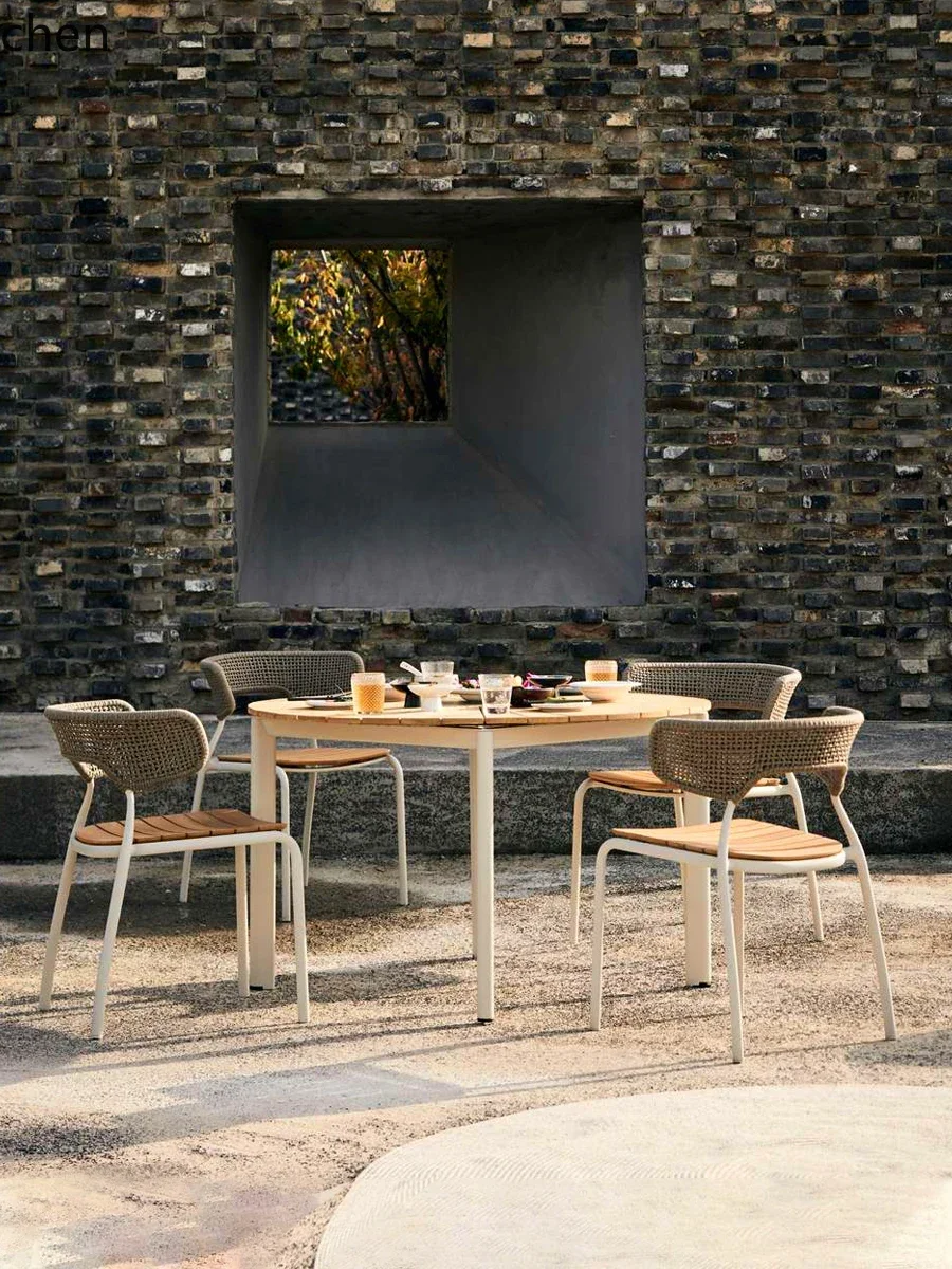 YFY  Outdoor tables and chairs villa courtyard balcony open-air garden waterproof and sunscreen rattan furniture combination