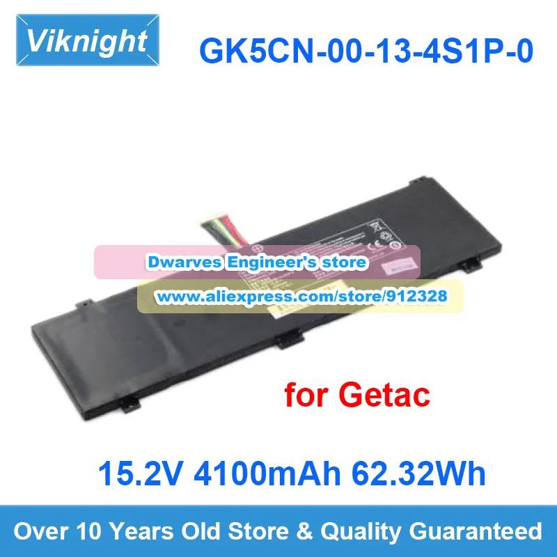 

Genuine GK5CN-00-13-4S1P-0 Battery Li-Polymer Getac GK5CN6Z GCK5CP6Z XMG Neo 15 15.2v 62.32Wh Li-ion Rechargeable Battery Packs