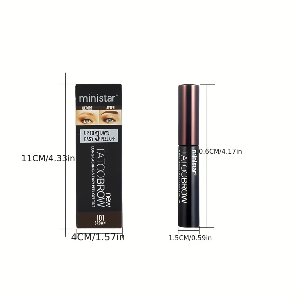 3 สี Tear Off Eyebrow Dye ยาวนานกันน้ํากันเหงื่อใช้งานง่าย Tear Off กาวคิ้ว