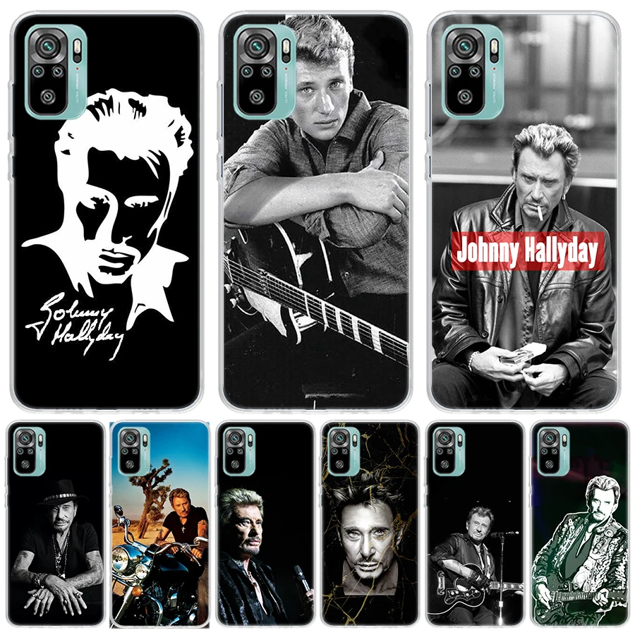 Johnny Hallyday Music For Xiaomi Redmi 10 12 10A 10C 12C 9 9A 9C 9T Phone Case 8 8A 7 7A 6 6A S2 K20 K30 K40 Pro Cover Coque