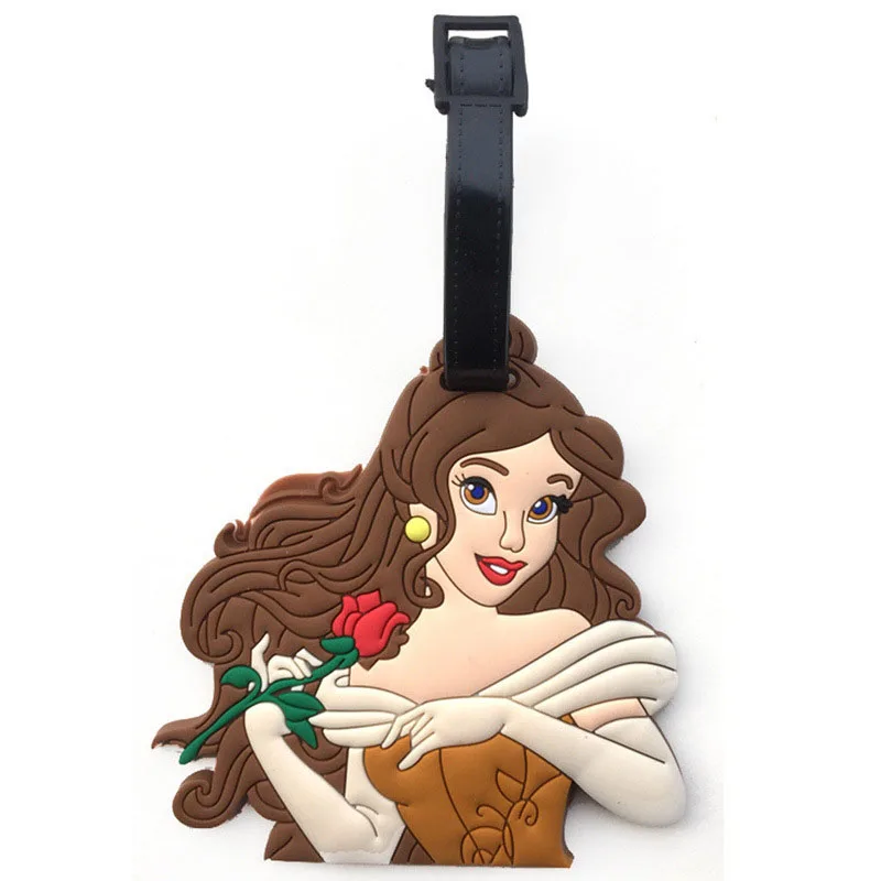 Disney Elsa Princess Travel Accessories Luggage Tag Suitcase Fashion Style Silicon Portable Travel Label ID Addres Holder