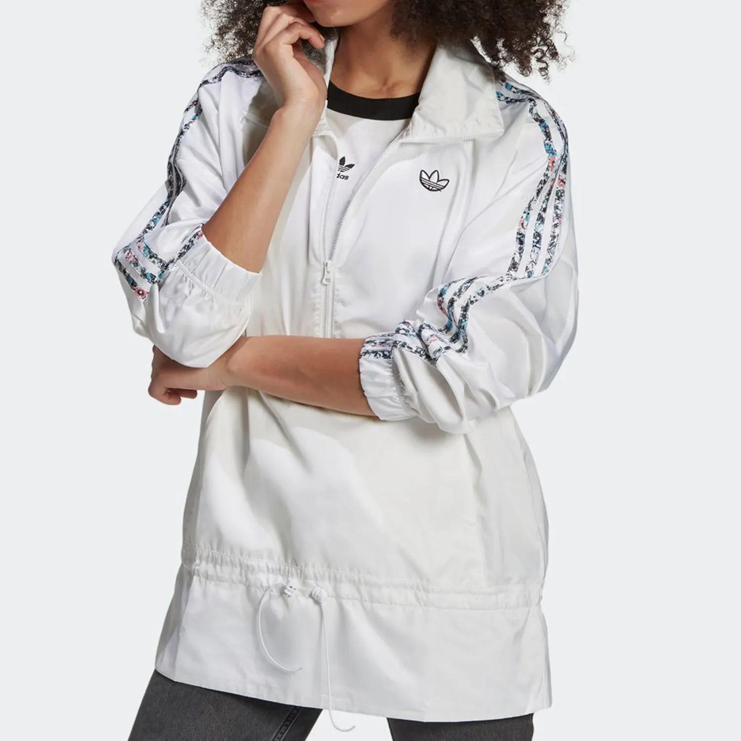 

Adidas Оригинальный сезонный новый женский пуловер с тремя полосками на молнии GN3106
