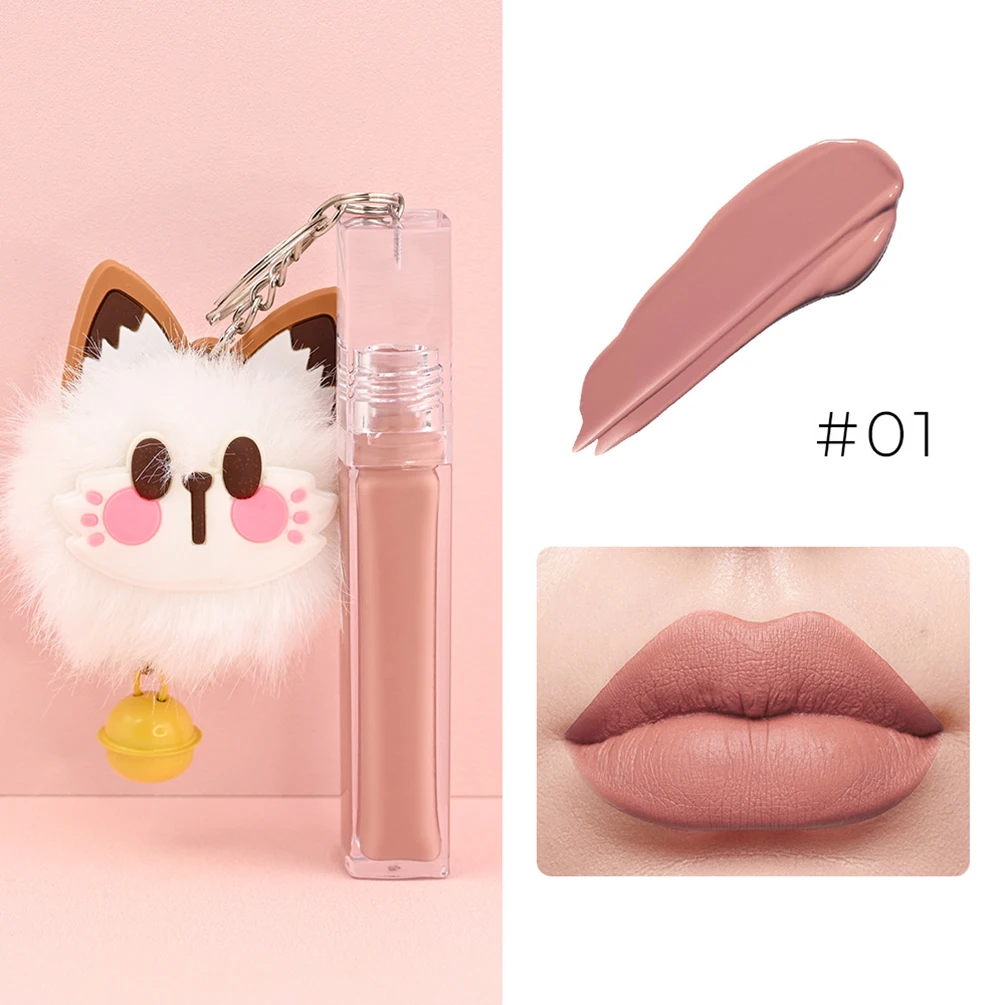Private Label DIY Pendant Lip Gloss Cruelty Free Custom Logo Pigment 9-colors Long Lasting Waterproof Velvet Matte Makeup Bulk