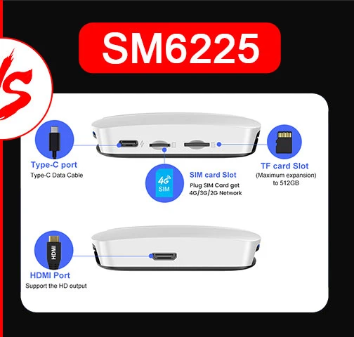 Tbox Uhd Android 13 8+128 Carplay Ai Box USB-C Porta HD Adattatore Carplay cablato a wireless App Android Magic Carplay Box