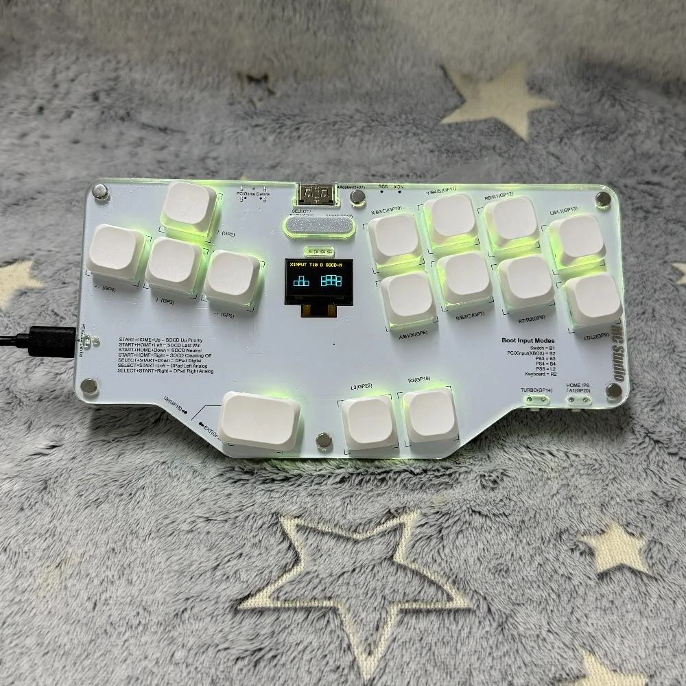 Right-handed Fighting Keyboard Customized PBT Low Switch Hot Swap Ergonomics Gamer Mechanical Keyboard for Steam Arcade Game