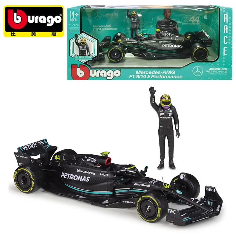 Bburago 1:24 Mercedes Benz F1 W14 E Prestatie 2023 #44 Gelegeerd Speelgoed Motorvoertuig Diecast Metalen Model Geschenken