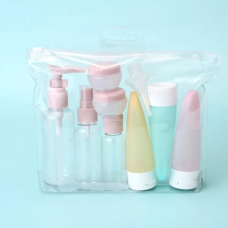 6pcs Travel Refillable Bottle Set Cosmetic Lotion Toner Spray Shampoo Cream Bottle Empty Container Nordic Style