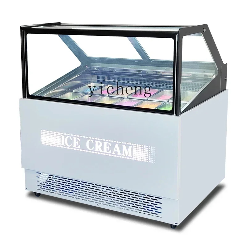 

Air Cooling Frostless Commercial Ice Cream Cabinet Thick Cut Fried Yogurt Freezing Display Cabinet Refrigerator