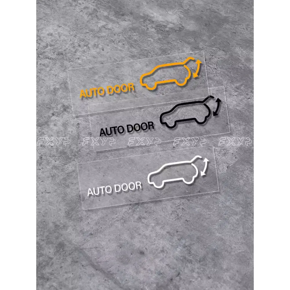 Car Door Outline Sticker 2PCS Vinyl Decal Waterproof UV Resistant Auto Warning Rear Trunk Bumper Motorcycle Helmet Decor