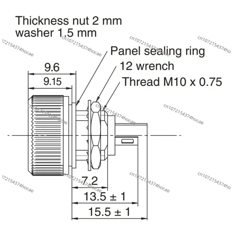 P16 472MA precision potentiometer 4.7K ± 20% Vishay