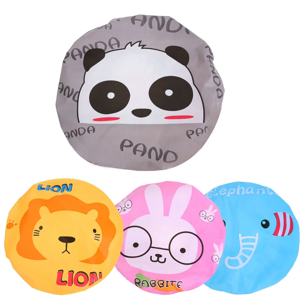 2 Pcs Panda Cute Cartoon Women\'s Shower Cap Color Bath Shower Hair Cover Adult Waterproof Shower Cap Chinese Panda