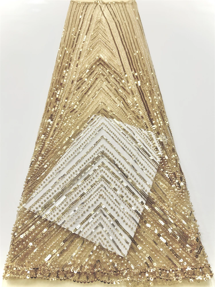 2025 فاخر الأفريقي الترتر مطرز أقمشة الدانتيل عالية الجودة العريس النيجيري الزفاف الزفاف التطريز الفرنسية تول الخياطة