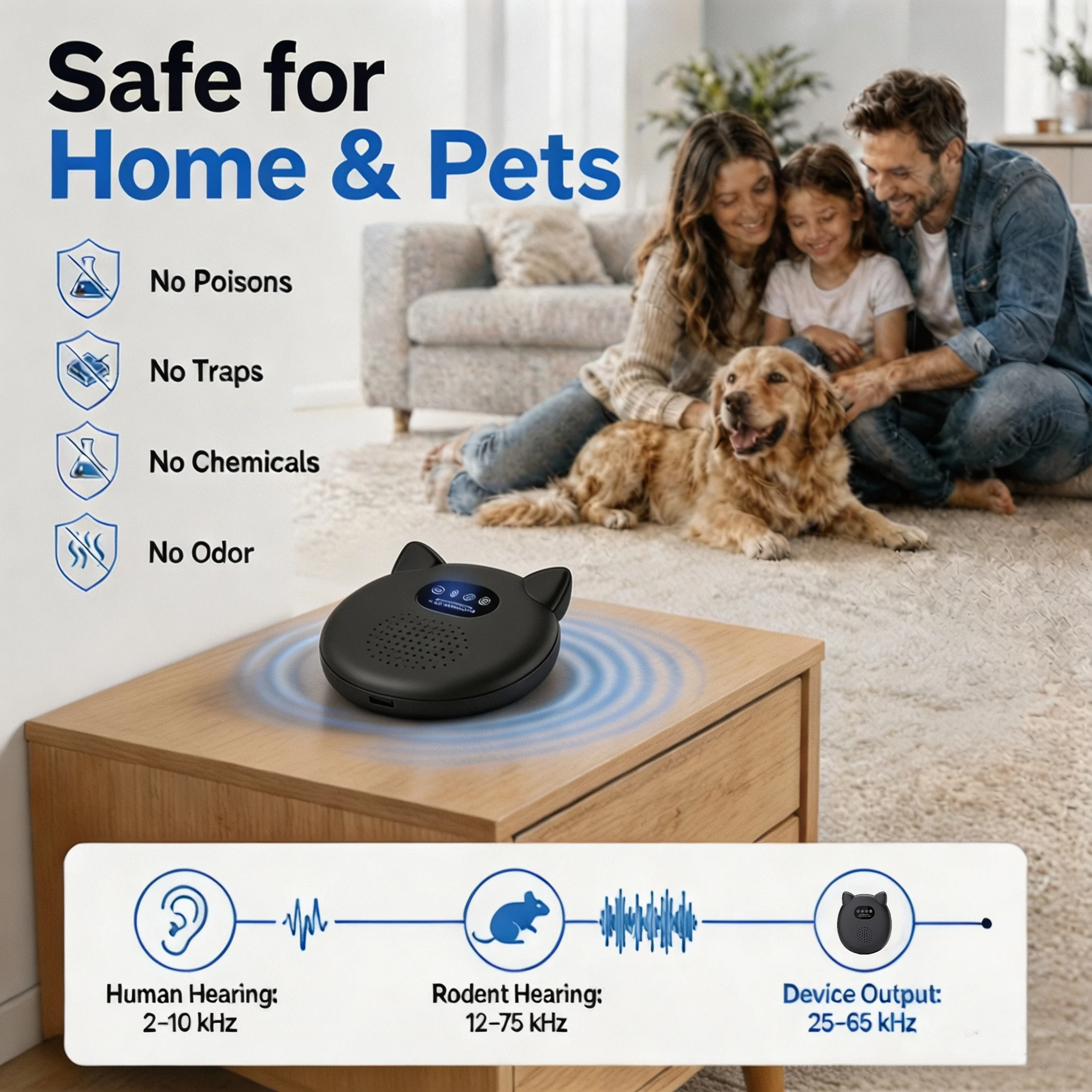 TIMESS Ultrasonic Mice Mouse Repellent Anti Mosquito Repellent for Mice Rodent Pest for Control Rodent Rat Repellent Electronic