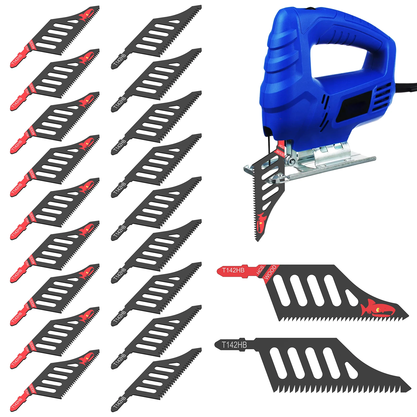 

T142HB Curve Jigsaw Blade T Shank Flush Cutting Sawwood Blades Irregular Curve Saw Blade For Hardwood Plywood MDF Cutting Tool