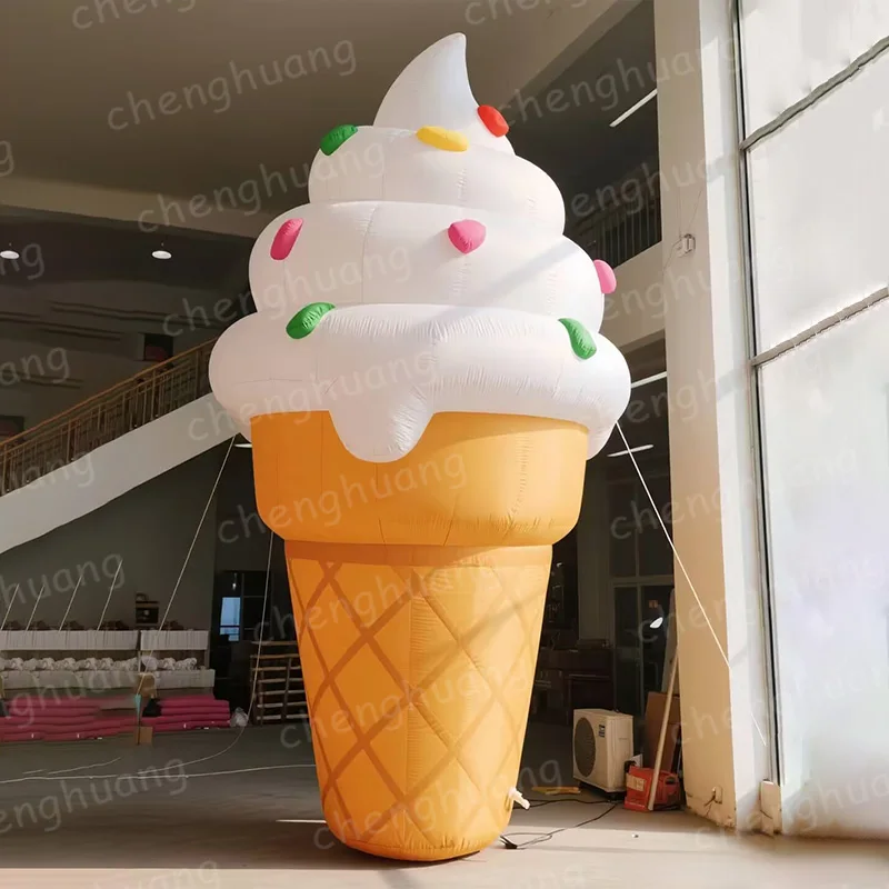 

Inflatable ice cream with a blower, various shapes, large outdoor square event decoration props