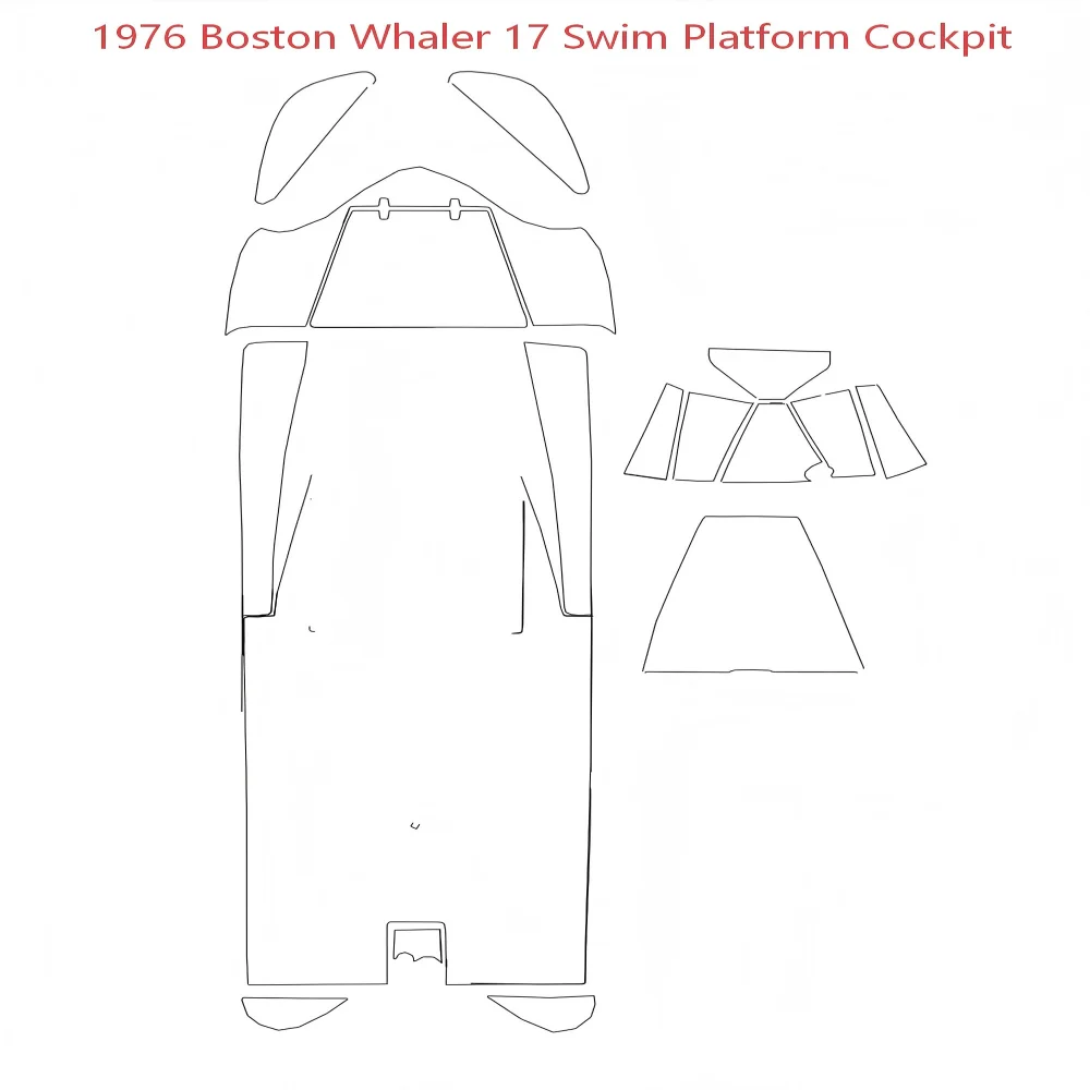 

1976 Boston Whaler 17 Swim Platform Cockpit Pad Boat EVA Foam Faux Teak Floor Mat SeaDek Gatorstep Style Self Adhesive dnm9u3kr9