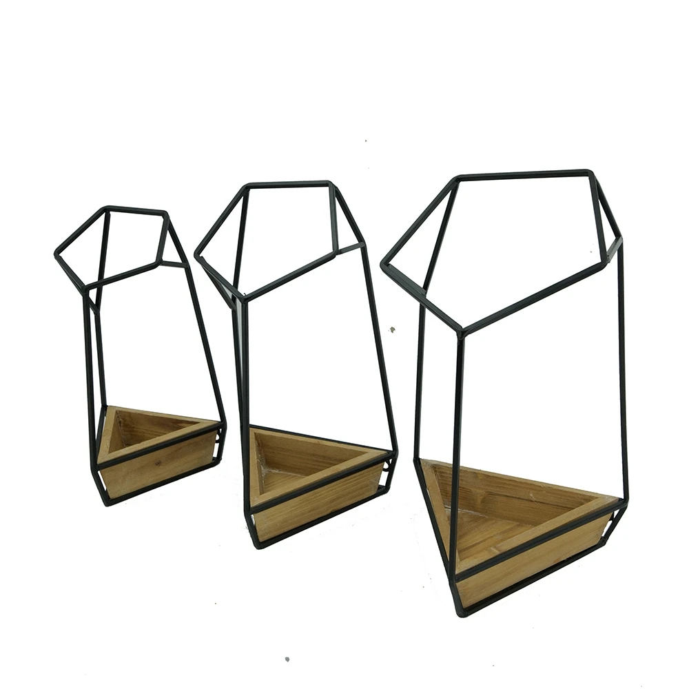 Set of 3 Felix Wall Planter, L:10x10x16.5