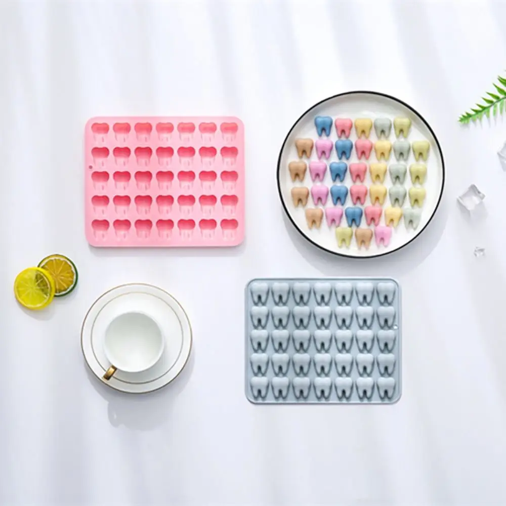 Premium 35-Cavity Mini Tooth Silicone Mold Heat Resistant Flexible 3D Small Molar Molds Handmade Food Grade Silicone Mold
