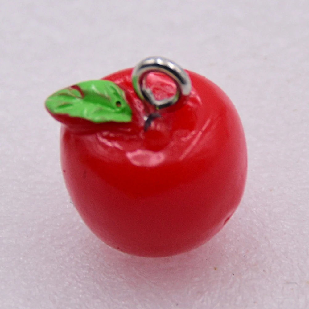 

20pcs Simulation Apple Resin Pendant DIY Jewelry Charms Durable Elegant Necklace Bracelet Making Supplies Unique Design for DIY