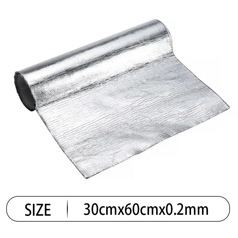 Auto Wärme Schutz Folie Film Hohe Temperatur Beständig Fiberglas Aluminium Folie Band Tuch Selbst-klebe Wärmedämmung Matte