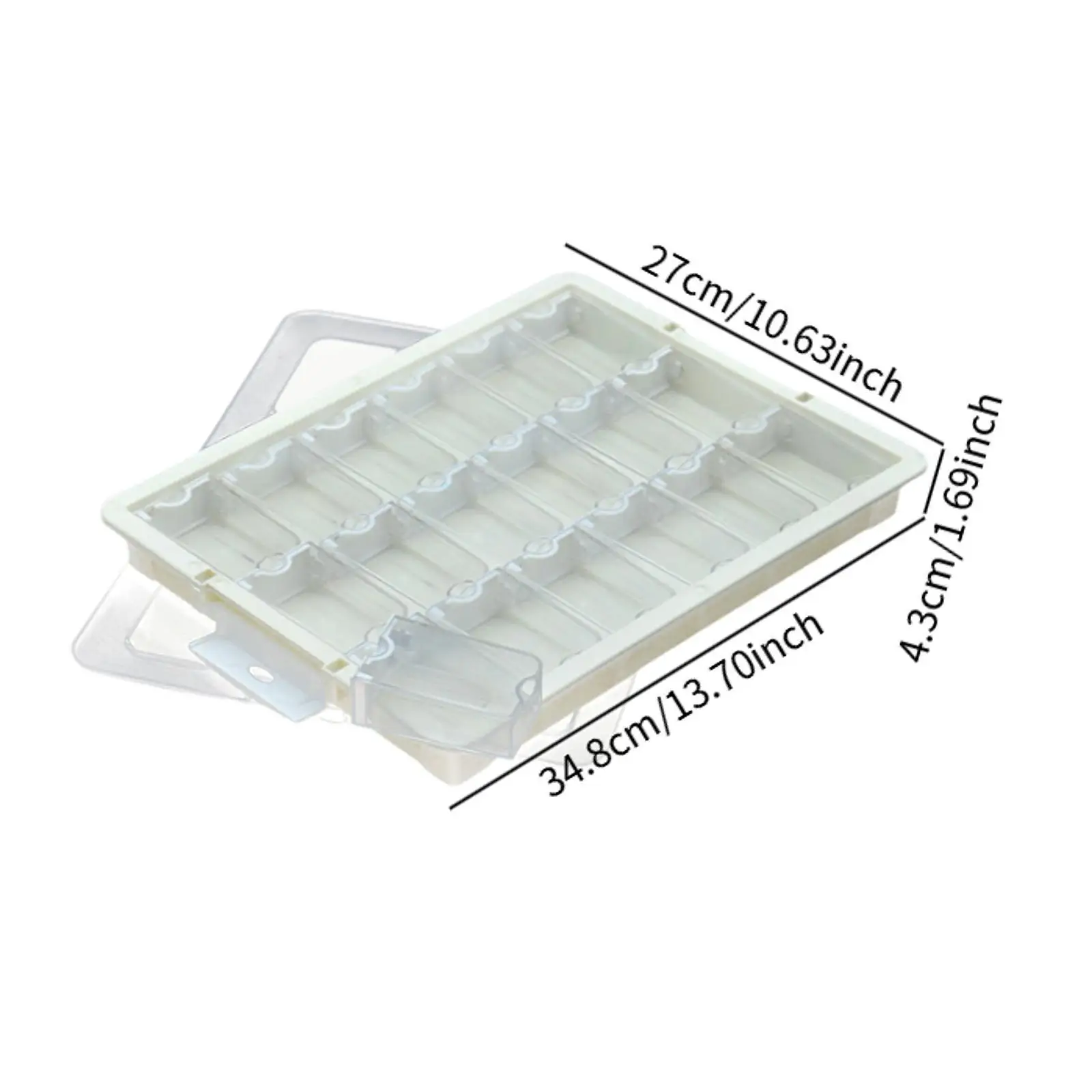 

Bead Storage Box Supplies with Lid with Compartments Portable Stackable for DIY Crafts Tackle Beads Earring Jewelry Findings