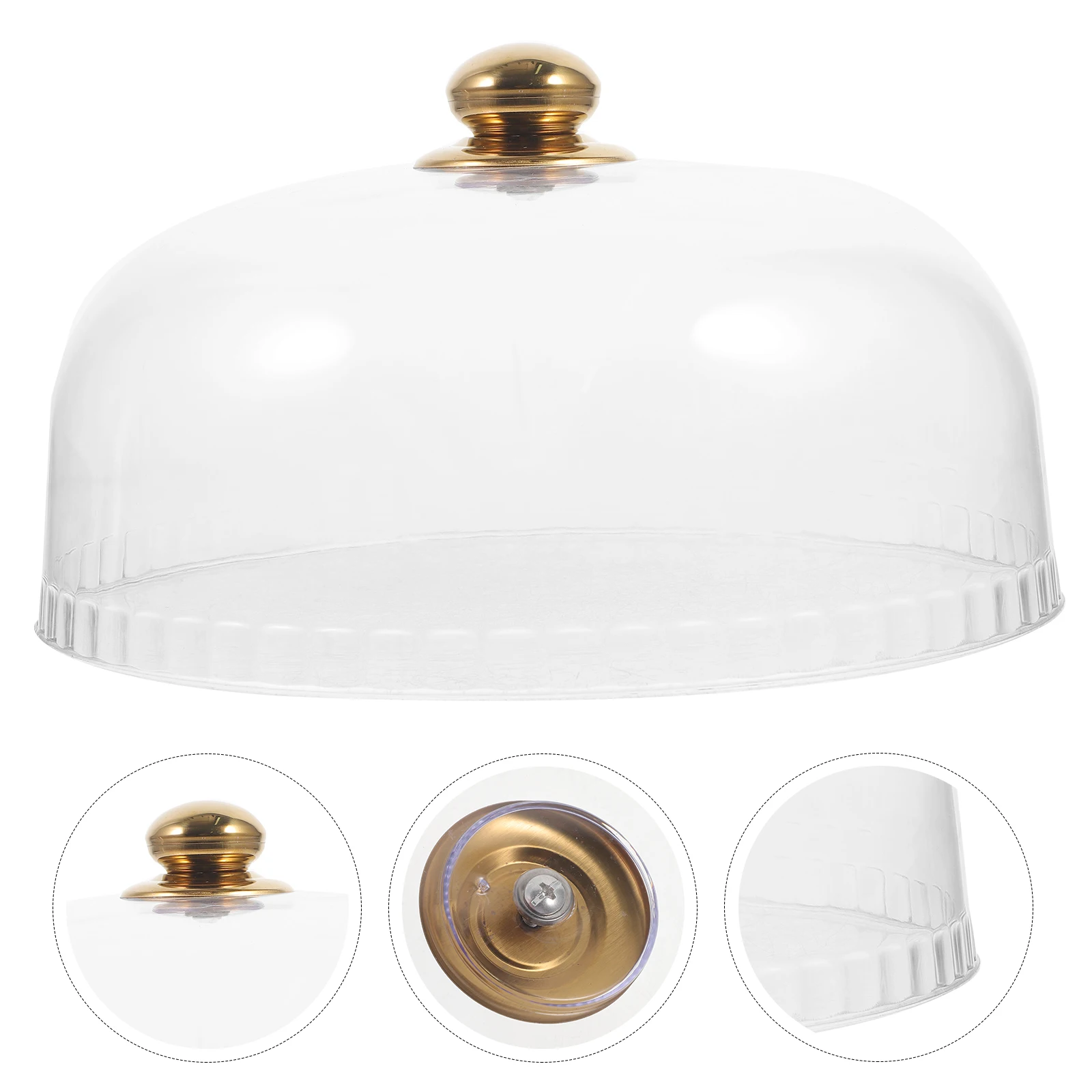 

1pc Clear Reusable Plastic Food Dome Cover Transparent Cake Display Protector Tight Seal Desserts Buffet Household Kitchen Snack