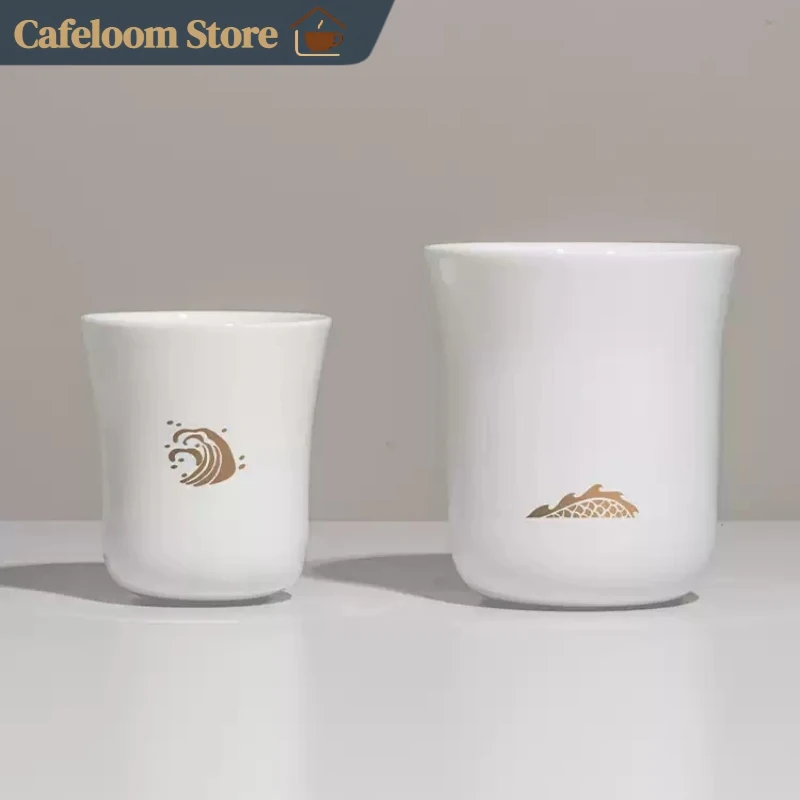 Timemore Ganlu Coffee Cup Golden Dragon Ceramic Cup Fragrance Retaining Coffee Mug For Hand Brew Specialty Coffee Tea Tasting