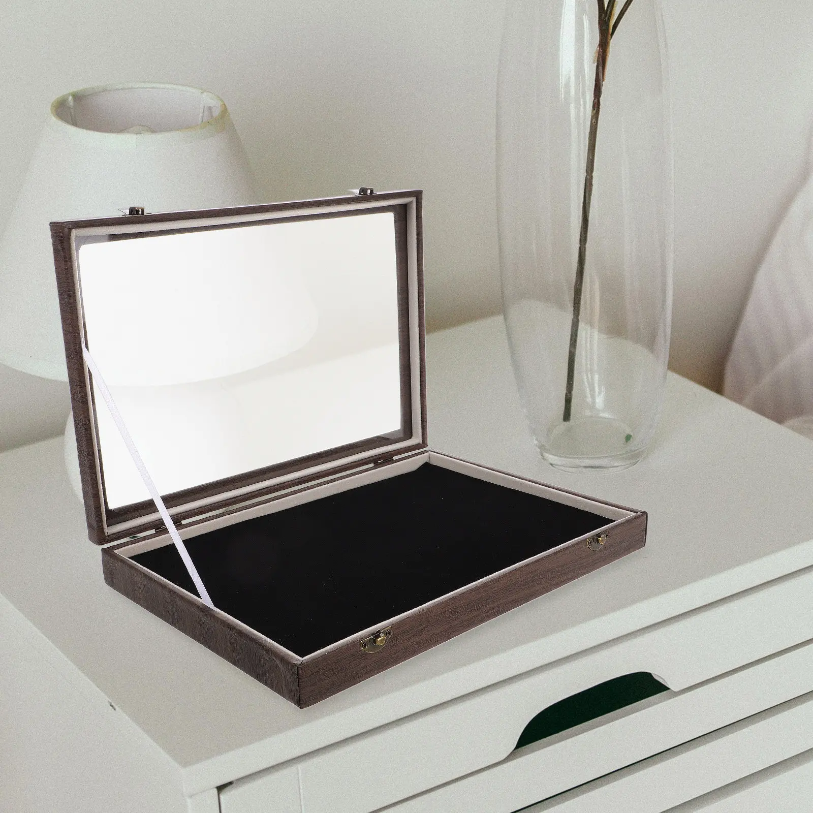 

Large Capacity Badge Storage Box Transparent Lid Medal Organizer Brooch Pin Display Case Jewelry Collection Display Box