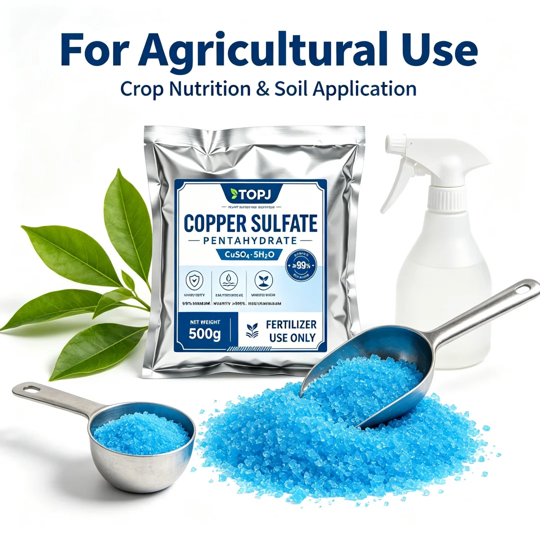 TOPJ Blue Copper Sulfate Pentahydrate Crystals Water Soluble Garden Trace Element Fertilizer Soil Mineral Supplement