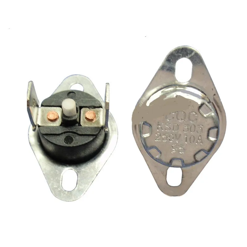 10 peças interruptor térmico ksd301/ksd303 135 graus ~ 150 graus normalmente fechado interruptor de temperatura do termostato de reinicialização manual