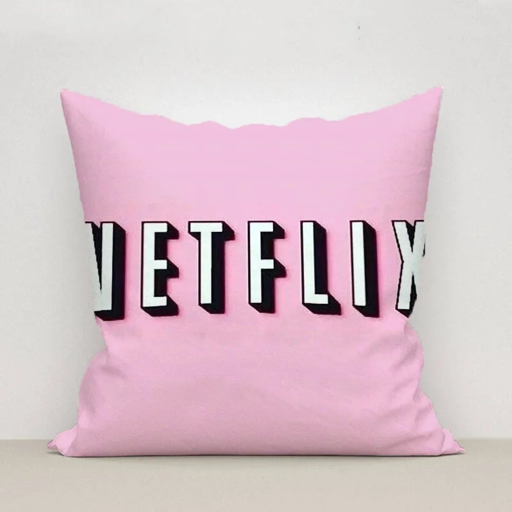 Netflixs-funda de cojín para silla, cojines ornamentales para sala de estar, 45x45cm, impresión dúplex