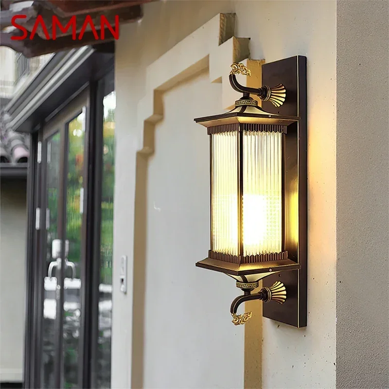 SAMAN Contemporary LED Outdoor Wall Lamps Electric Simplicity Waterproof Balcony Hallway Courtyard Villa Gate Hotel