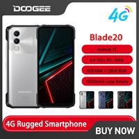 DOOGEE Blade20 Rugged Smartphone IP68/IP69K Global Edition Mobile Phone Android 15 4GB 128GB Gemini AI 10300mAh 6.6'' HD+Display