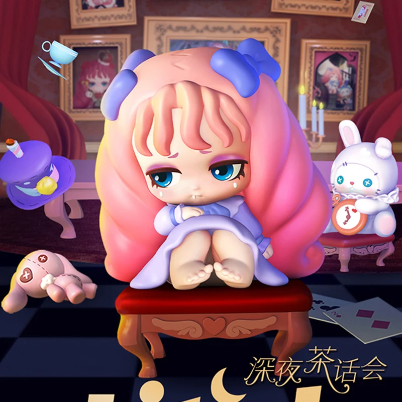 

Lilith Late Night Tea Party Blind Box Toy Girl Anime Character Cute Kawaii Model Caja Ciega Birthday Gift Surprise Mystery Box