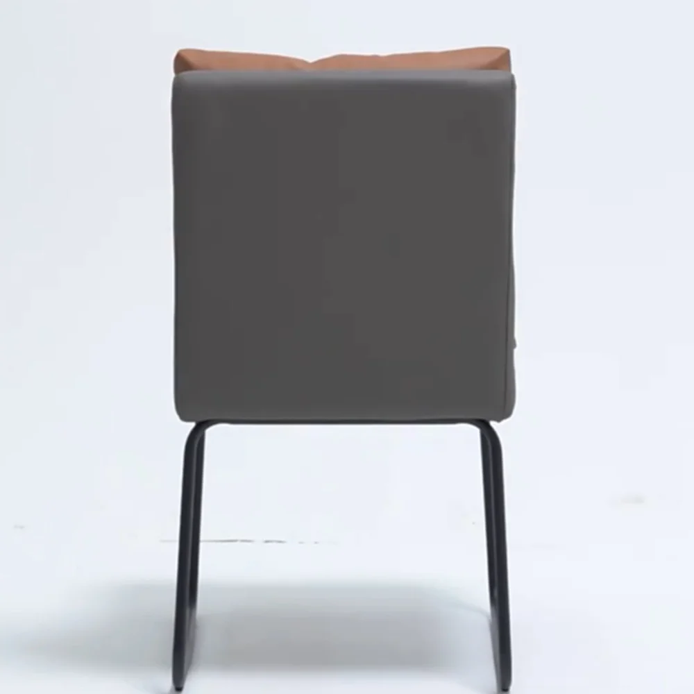 Minimalist Full-grain Leather Dining Chair (Also Suitable as A Makeup Chair)