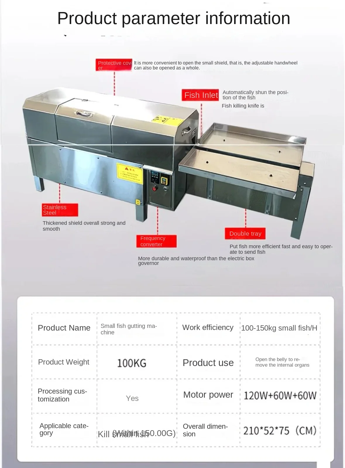 Obrázek 5: Energy-saving gutting ryba stroj / ryba vrah stroj / ryba gutting vraždící stroj
