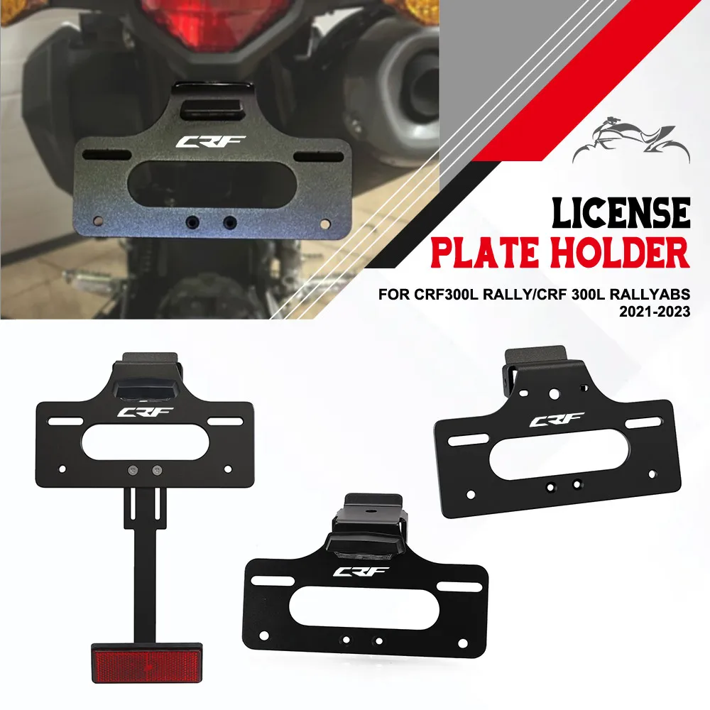 

CRF300LS 2023-2024 FOR HONDA CRF300L RALLY/CRF 300L RALLYABS 2021-2022-2023 License Number Plate Holder Mount Bracket with light