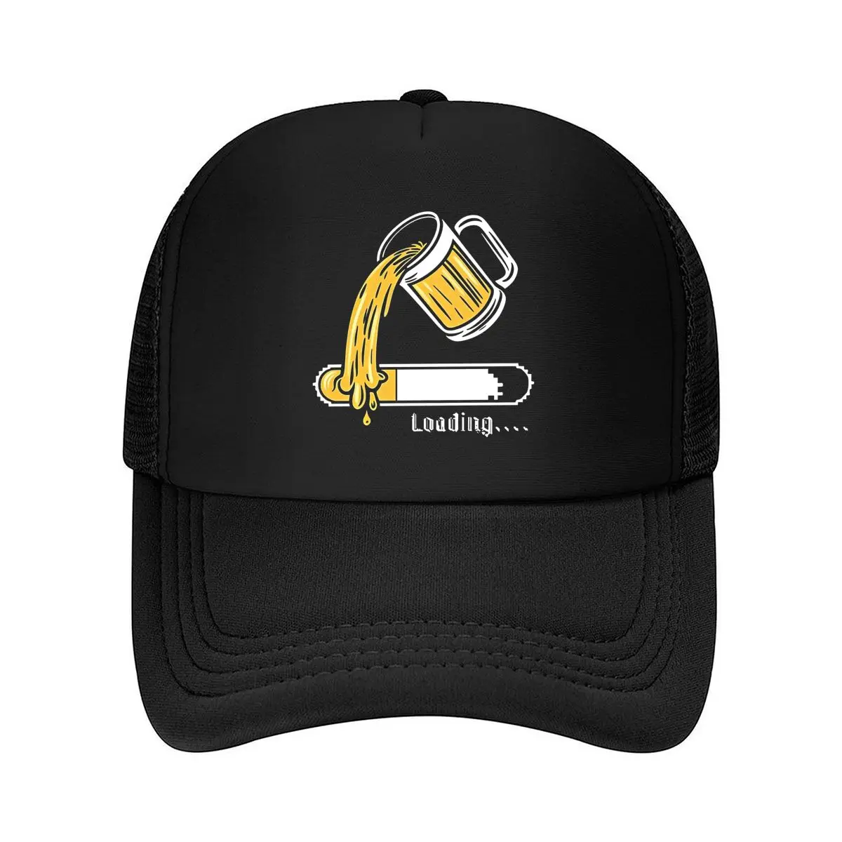 Men'S Beer Pattern Summer Casual , Perfect for Beer Lovers, Adult Size, Available in Various Colors, 2026 Mesh Baseball Cap