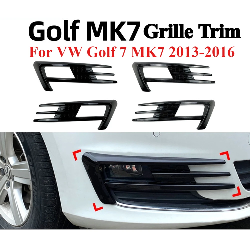 Frontspoiler-Splitter Luftauslass Nebelscheinwerfer-Gitterverkleidung für Volkswagen Golf 7 MK7 2013 2014 2015 2016 ABS Tuning