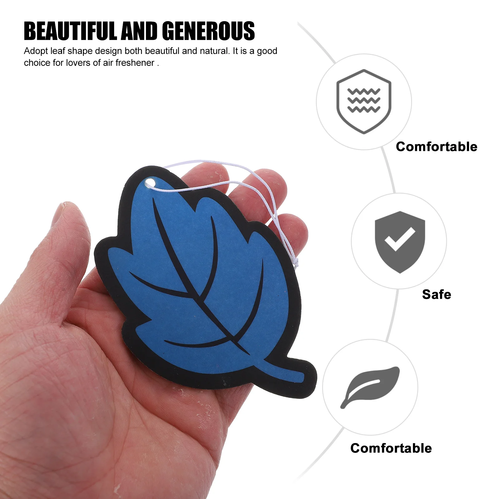 

6pcs Car Air Freshener Leaf Shape Paper Hanging Freshener For Car Interior Fragrance Long Scent