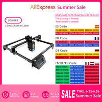 LONGER RAY5 20W Laser Engraver Cutter Fixed Focus 0.08*0.1mm Laser Spot Color Touchscreen 32-Bit Chipset Working Area 375*375mm