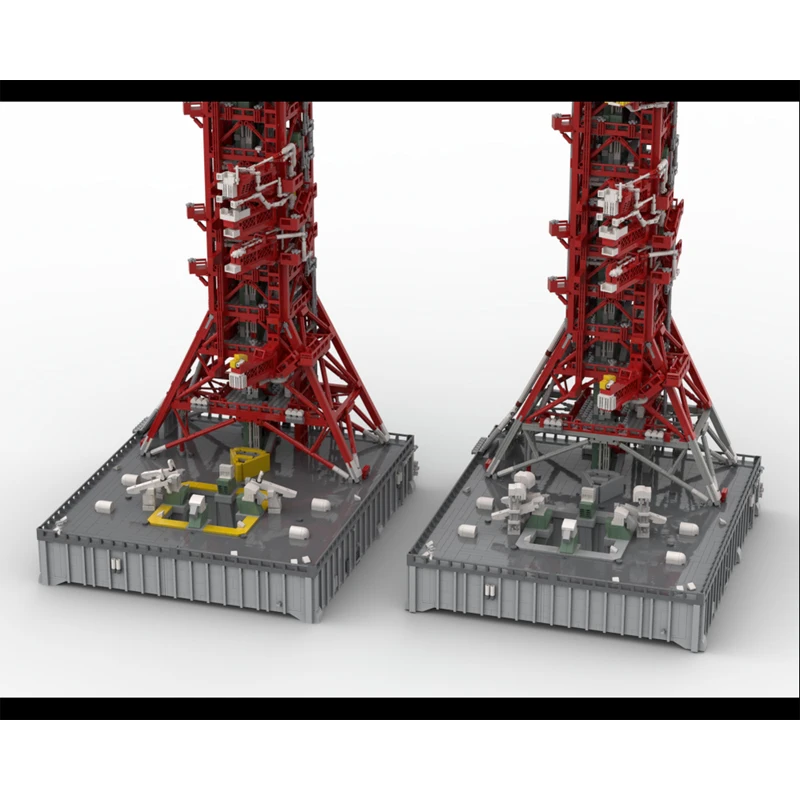 MOC-253041 Building Blocks Saturn V Mobile Launcher and Launch Umbilical Tower 15,161 Pieces Christmas and New Year Toy Gift