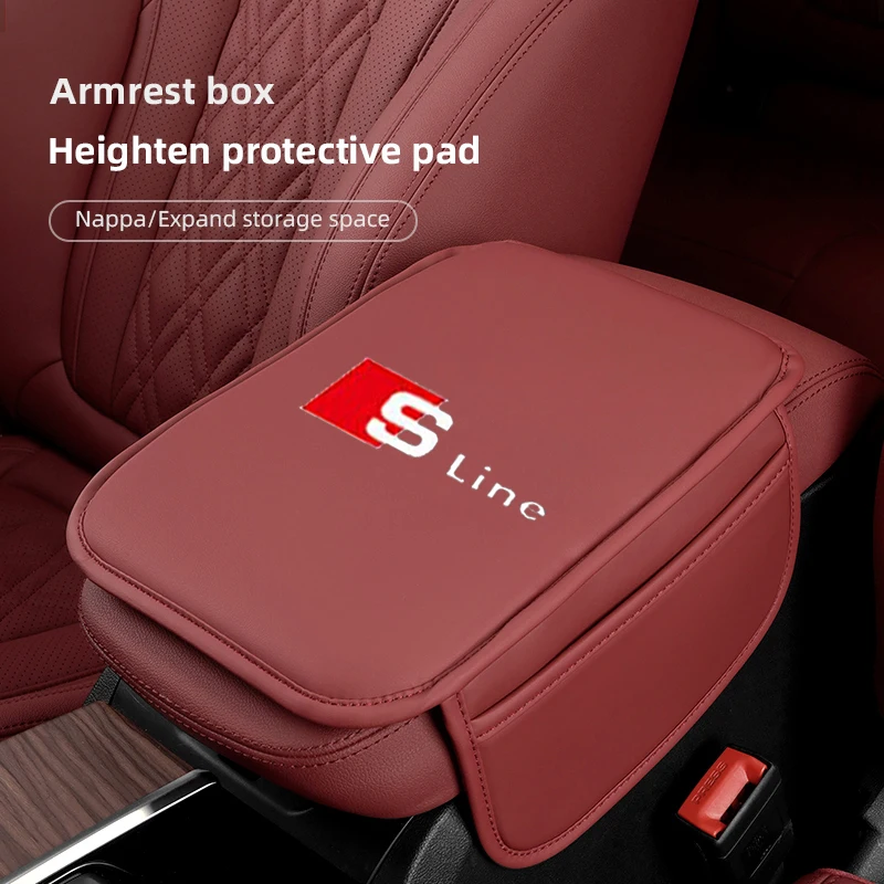 Car Armrest Pad Center Console  Arm Rest Box Cover Protective Mat For Audi A1 A2 A3 A4 A5 A6 A7 A8 Q1 Q2 Q3 Q4 Q5 Q6 Q7 Q8 TT S6