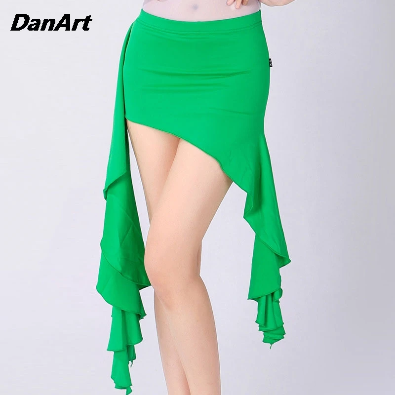 Latin Dance Half Body Rok Vrouwen Buikdans Arm Sjaal Dansrok Dames Sexy Dans Veelzijdige Heup Wrap Oefenrok