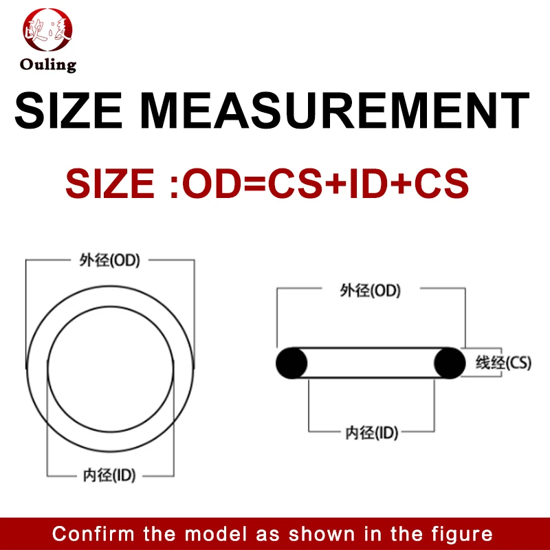 FKM O Ring Seal Gasket Thickness CS1.8/2.65/3.55mm ID1.8-20mm FPM Oil Acid and Alkali Resistant Automobile Fluororubber O-Ring