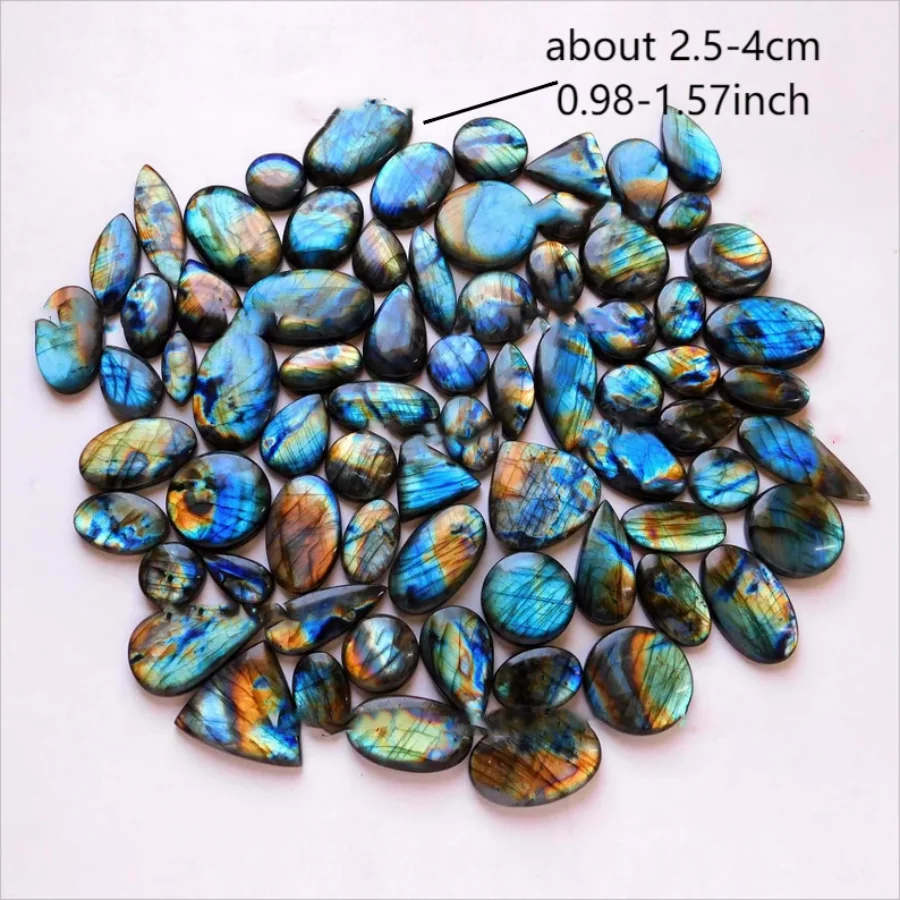 1pc Blue Labradorite Freeform Crystal, Irregular Tumbled Stone for DIY Jewelry Making and Home Decor, Blue Flash Moonstone