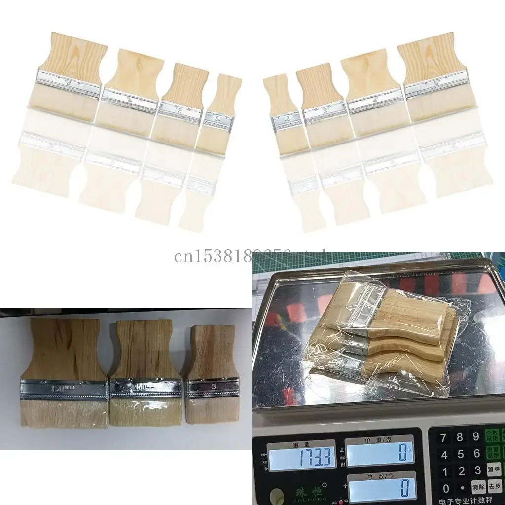 

4 шт. Легкая чистая квадратная плоская кисти.