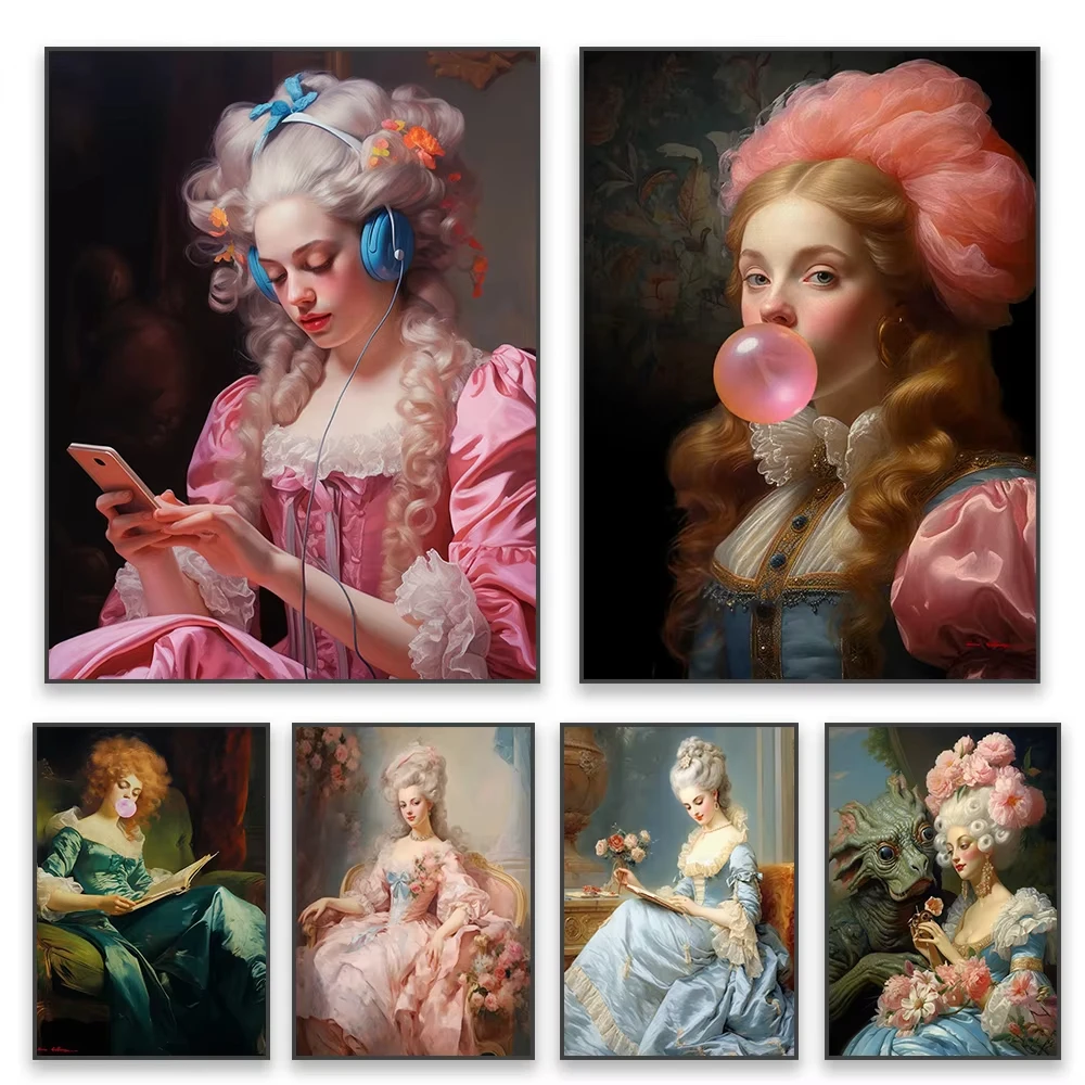 Canvas PaintingDigital   Baroque Vintage  Altered Art  Home Decor, Wall Art Perfect Gift